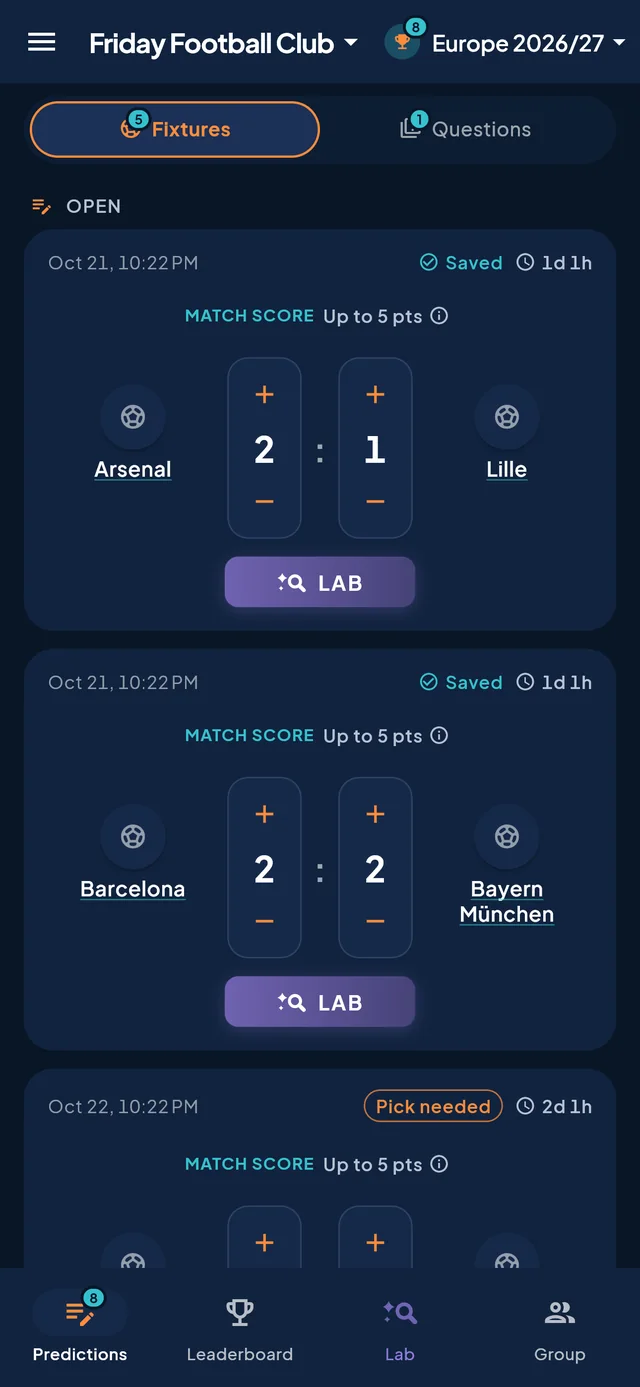 PrediBall, making a prediction