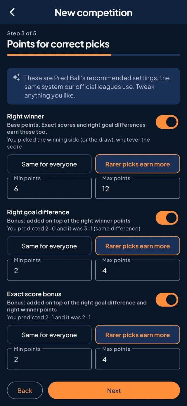 PrediBall: Private Leagues & Scoring