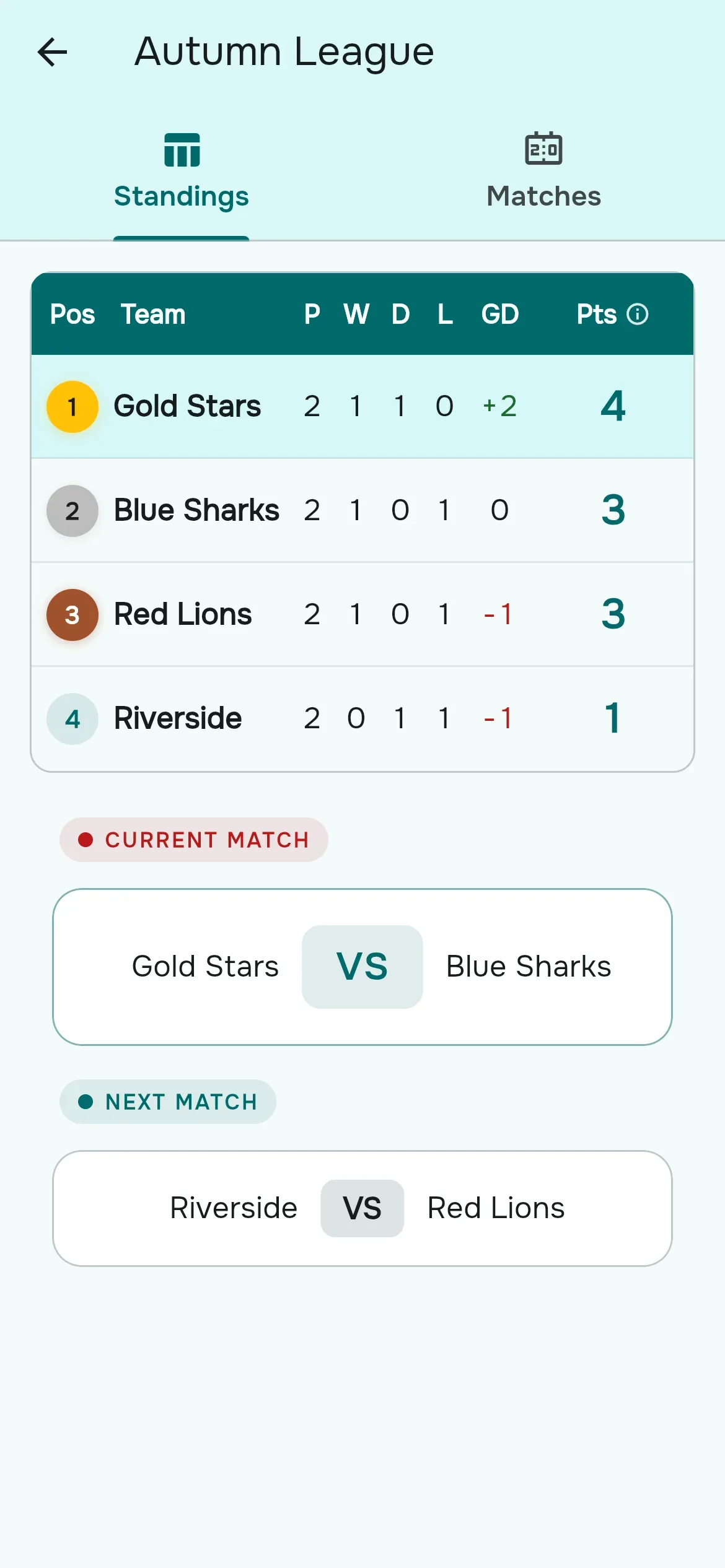 Rostara: Tournaments & Standings