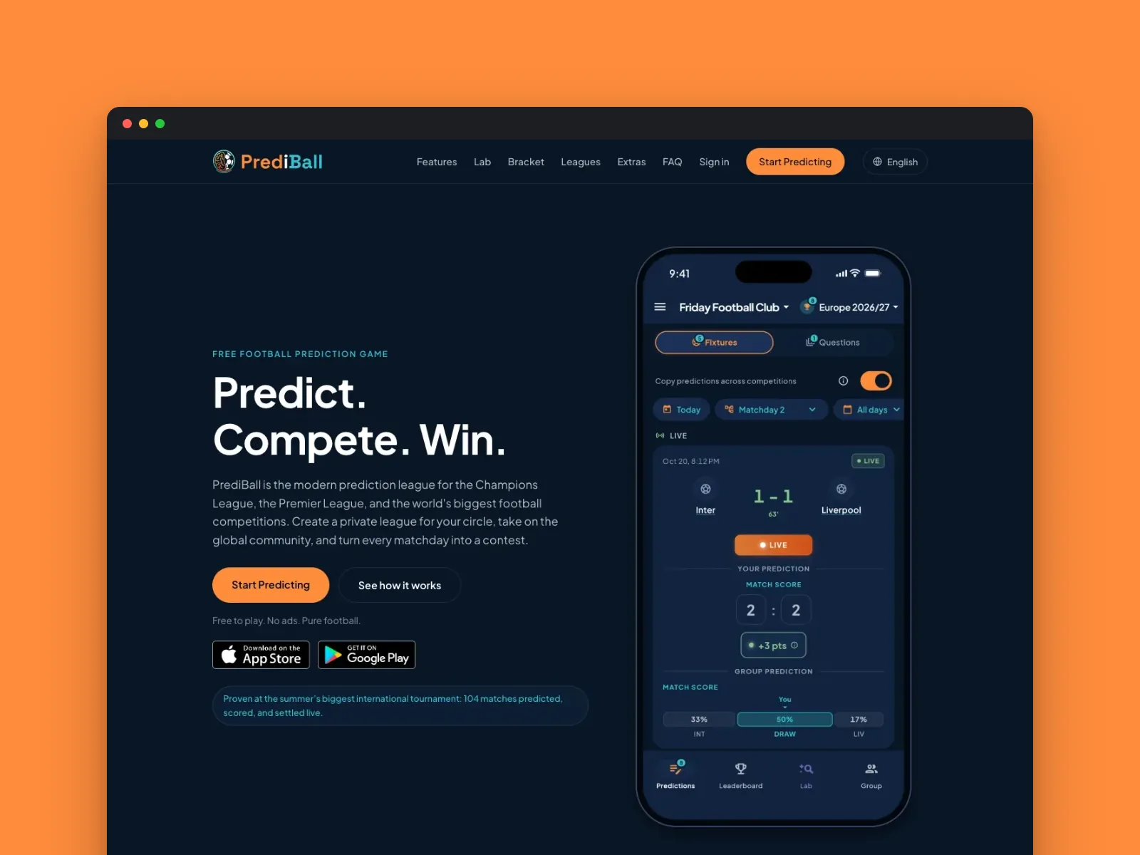 PrediBall: A Football Prediction League, From Zero to Launch